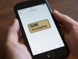 Illustration of mobile phone security and fraud prevention