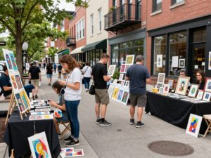 Local artists and vendors at Sinton Art Walks