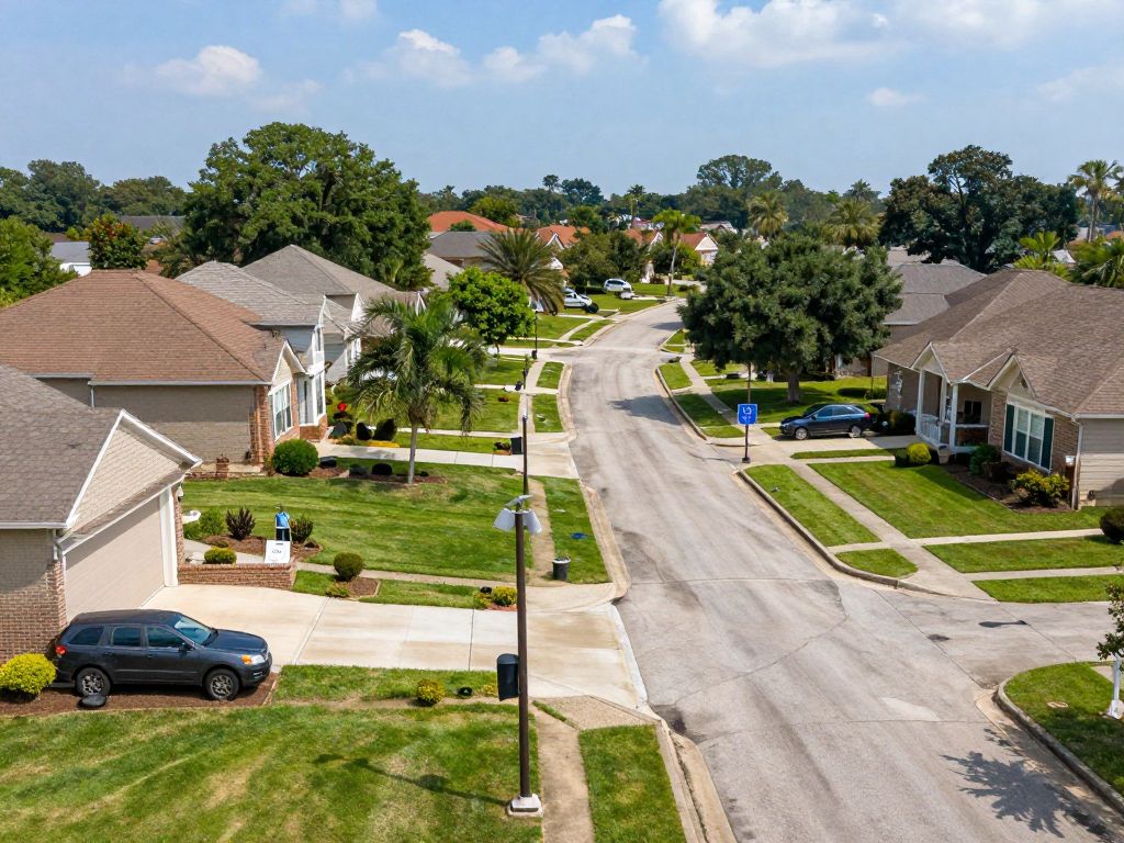 A safe suburban neighborhood in Houston