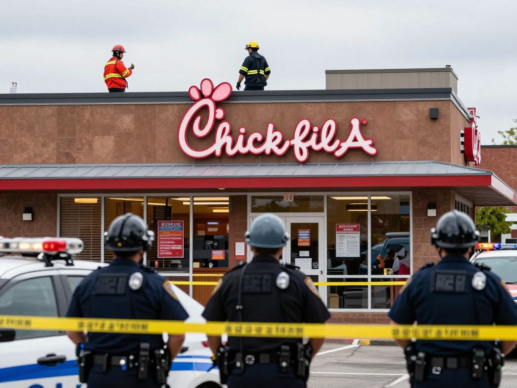 Police response to a standoff at Chick-fil-A in Houston