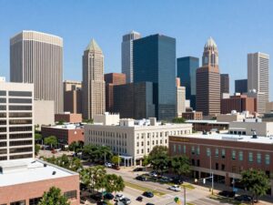 Texas city skyline representing economic growth