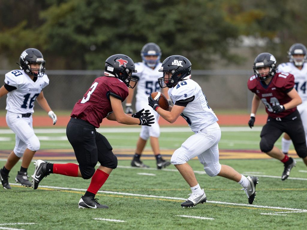 High school football players competing in Texas