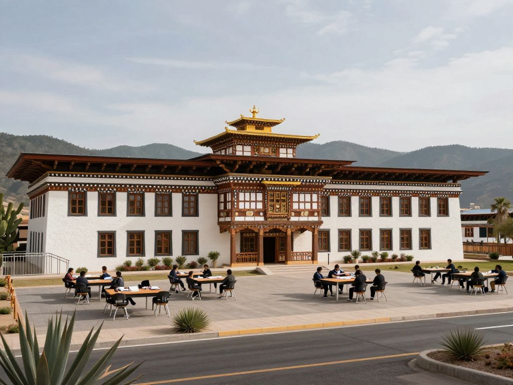 Exterior view of Texas Western Hall showcasing modern design and landscaping.