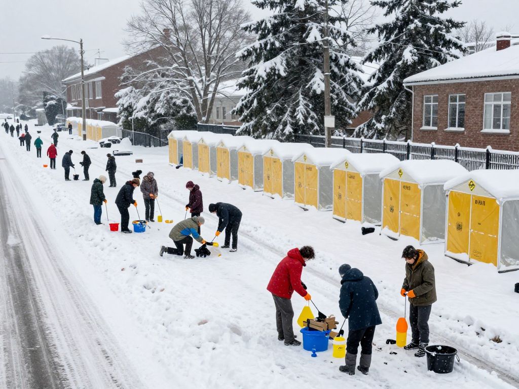 Community members preparing for winter weather in Texas