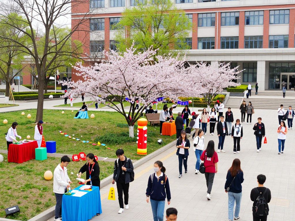 Students participating in spring events at the University of Houston