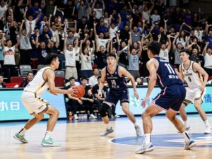 University of Houston basketball players competing on the court