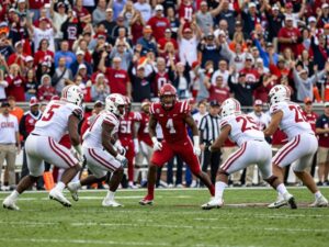 University of Houston football players competing on the field