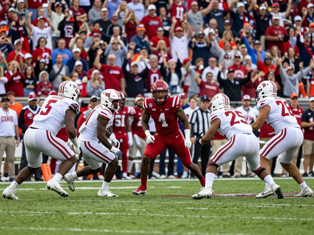 University of Houston football players competing on the field