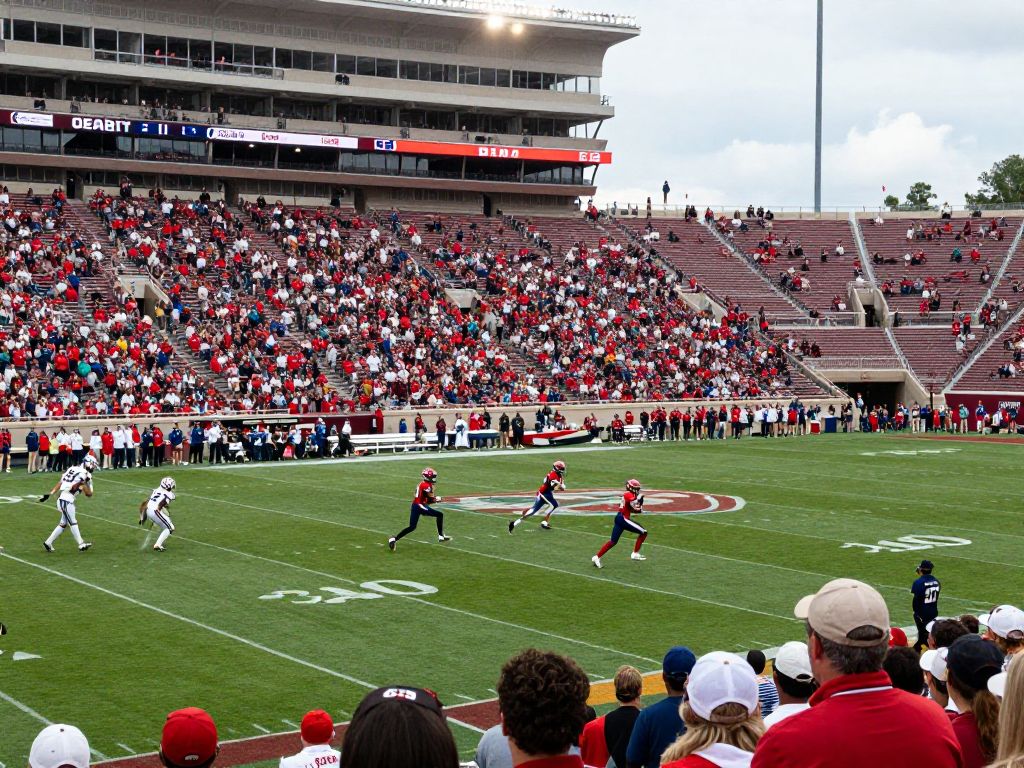 University of Texas stadium filled with fans during a college football game