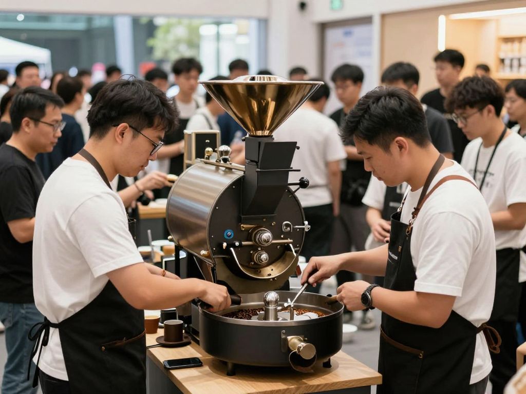 Participants showcasing coffee roasting skills at the US Roasters Championship in Houston