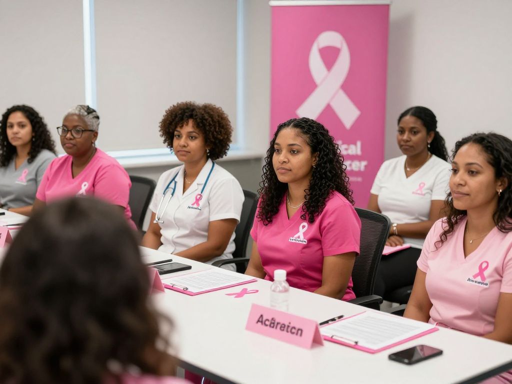 Women participating in a cervical cancer prevention workshop