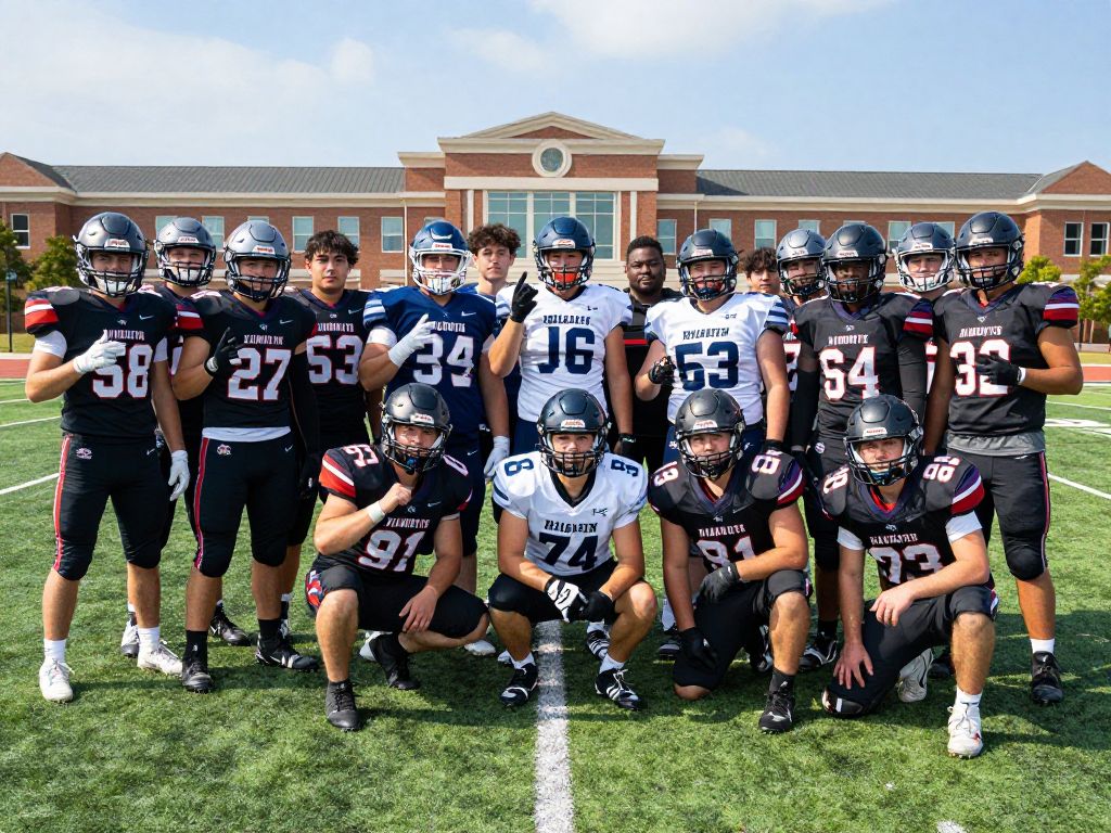 Aldine High School football team gathered for Spring Media Day.