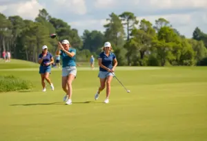 Arkansas women's golf team competing at the Chevron Collegiate