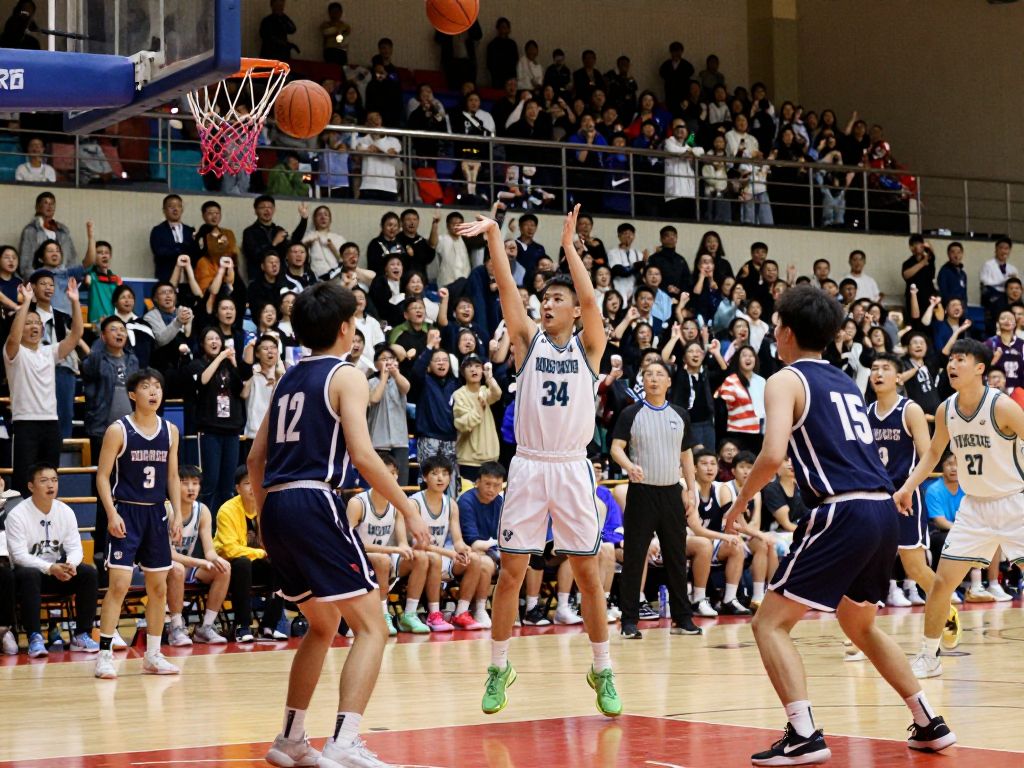 Austin high school basketball players competing in a game