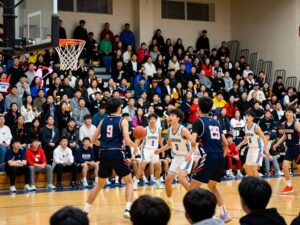 Exciting atmosphere during an Austin high school basketball game