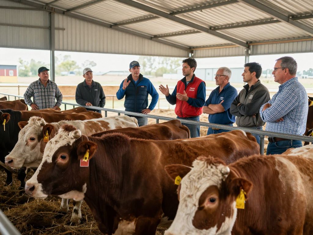Cattle producers participating in Beef Quality Assurance training.