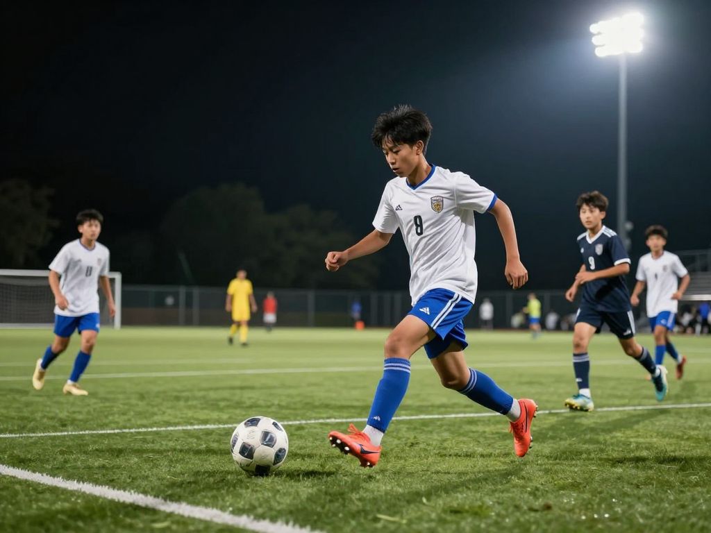 Clemens High School soccer players playing a match