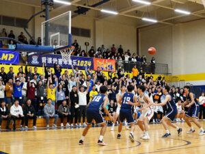 Players competing in a high school basketball game in Dallas