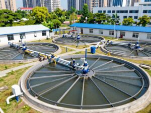 Water treatment facilities showcasing modern technology