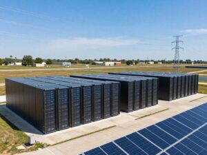 Modernized energy grid with data centers and renewable energy sources