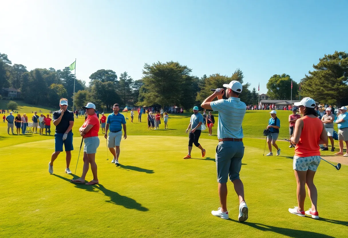 Harding University golf team competing at the Houston Classic