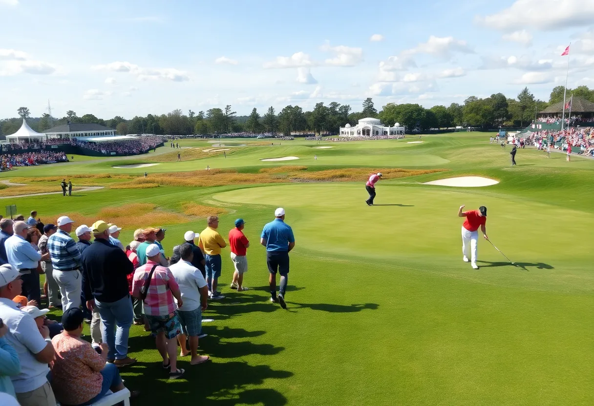Houston Christian University golf team celebrating their victory.