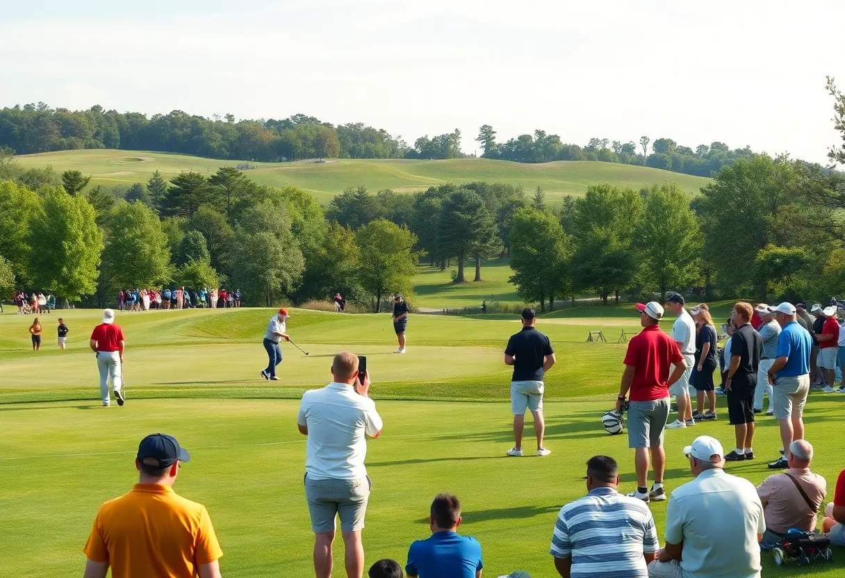 Competitors at the Bentwater Intercollegiate Golf Tournament