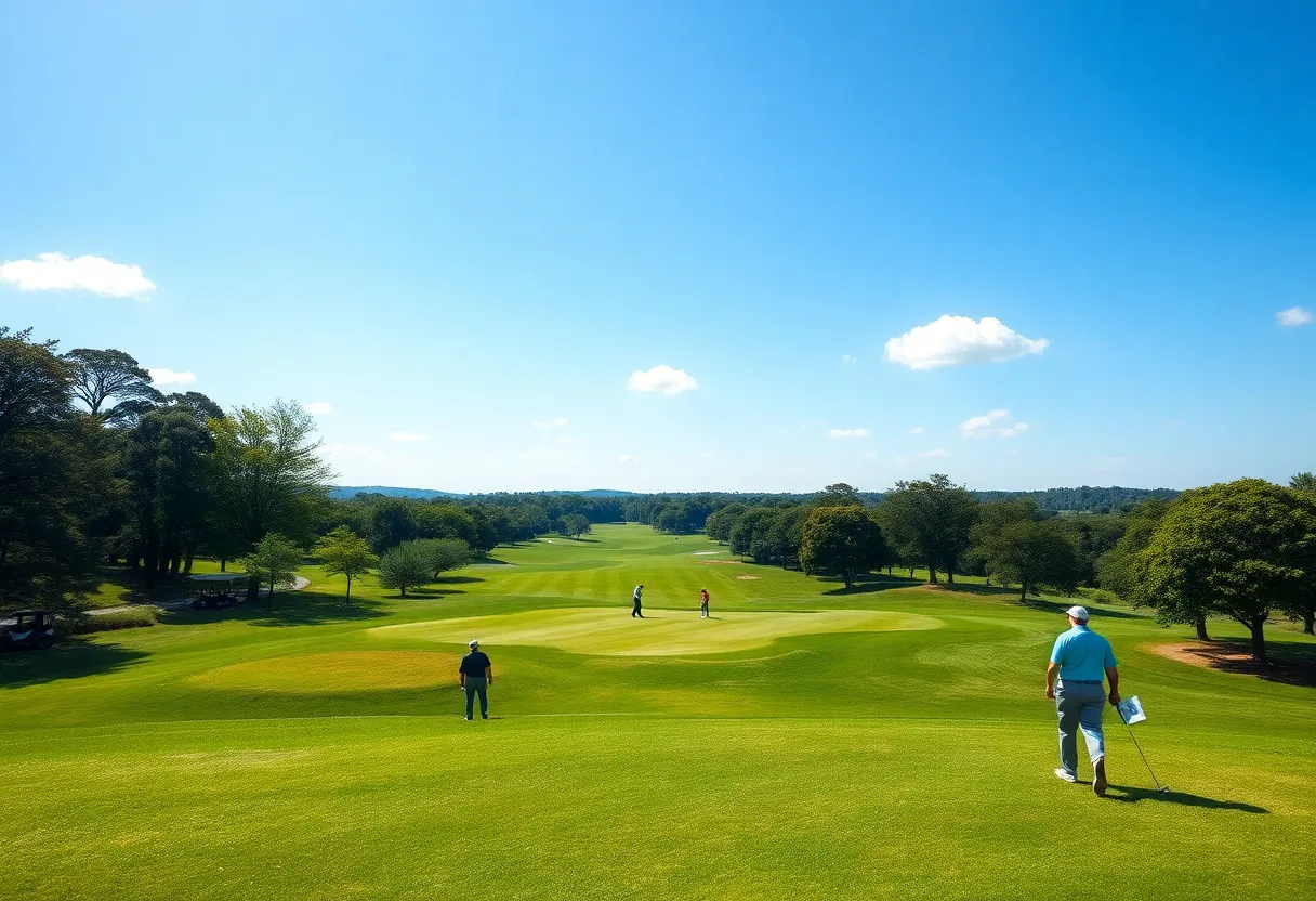 Houston Christian University women's golf team playing at Texas State Invitational