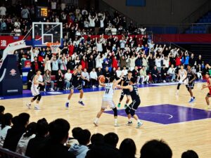 Exciting atmosphere at a high school basketball game in Houston