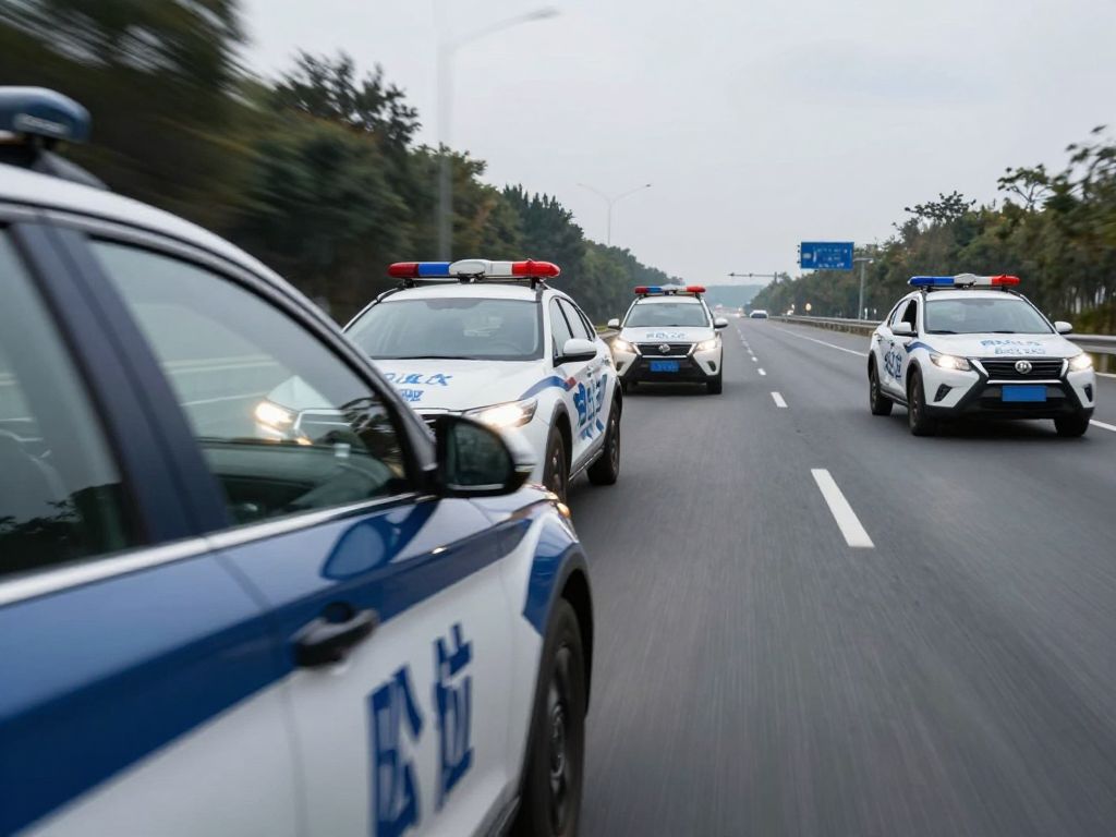 High-speed chase scene on Interstate 10