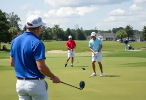 Collegiate golfers competing at the Houston Classic