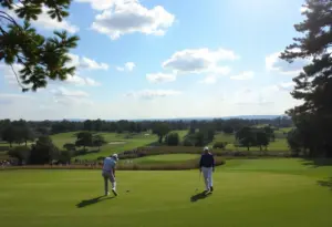 Golfers competing at the Houston Classic tournament