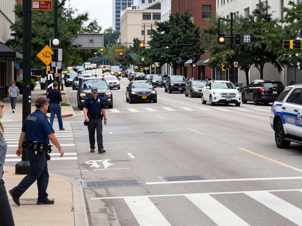 Scene of a fatal hit-and-run in Houston with police investigation ongoing