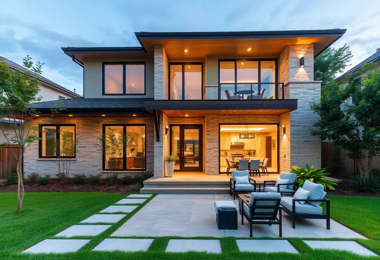 A contemporary home in Houston, TX with smart technology and energy-efficient design.