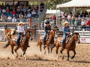 Crowd at the Houston Livestock Show and Rodeo enjoying competitions