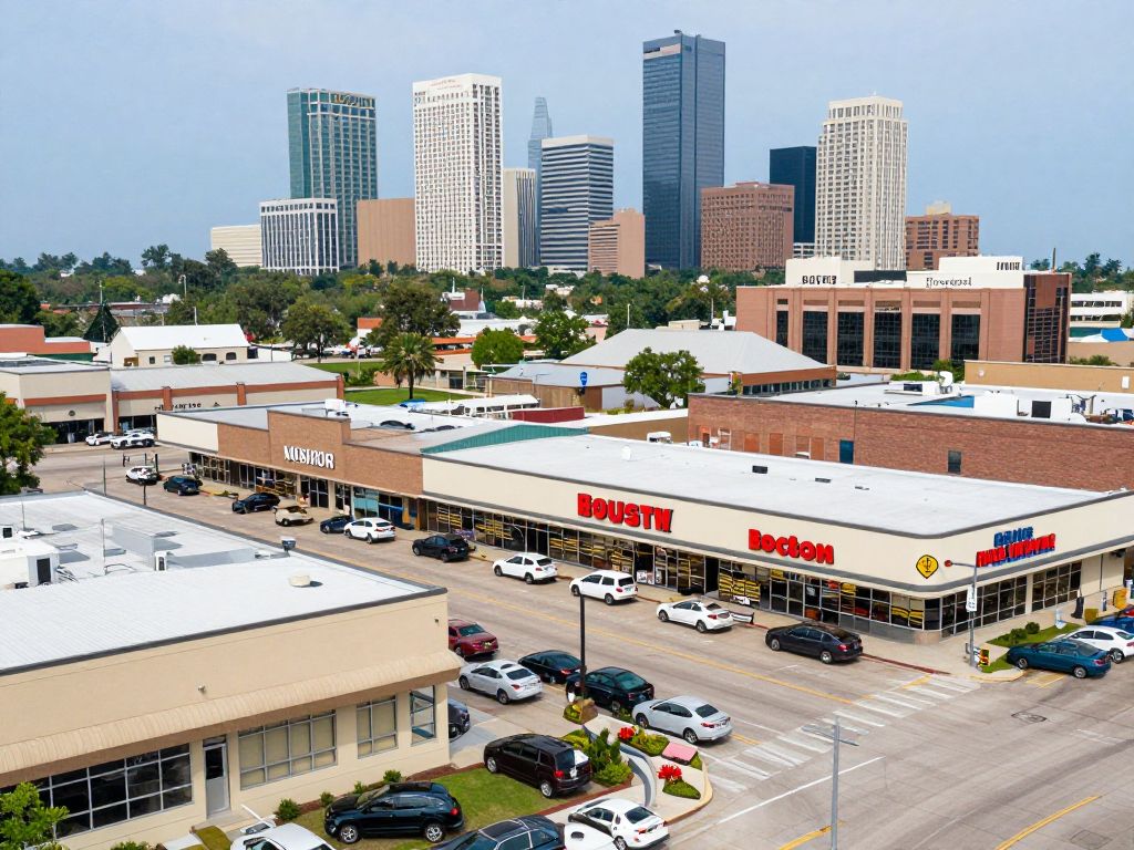 A view of the retail landscape in Houston including grocery stores