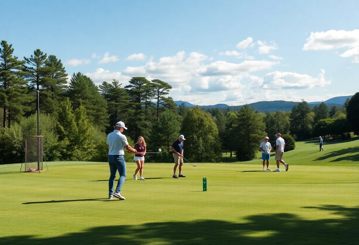 Iowa State Cyclonitas women's golf team on the course during a tournament