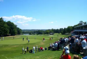 Iowa State women's golf team competing at The Woodlands Country Club