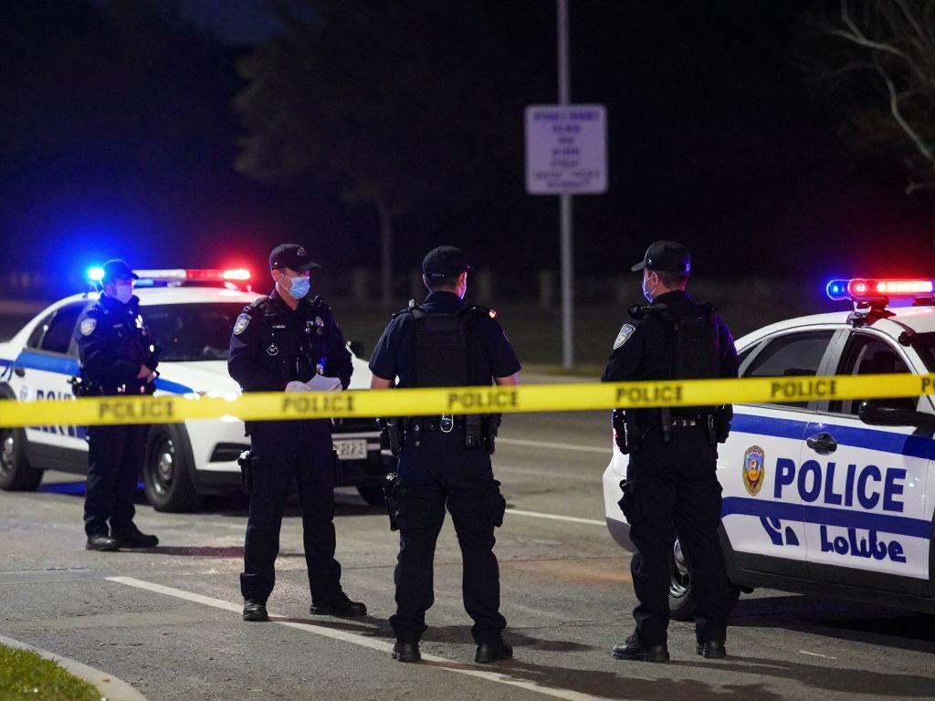 Police investigation at La Marque shooting scene