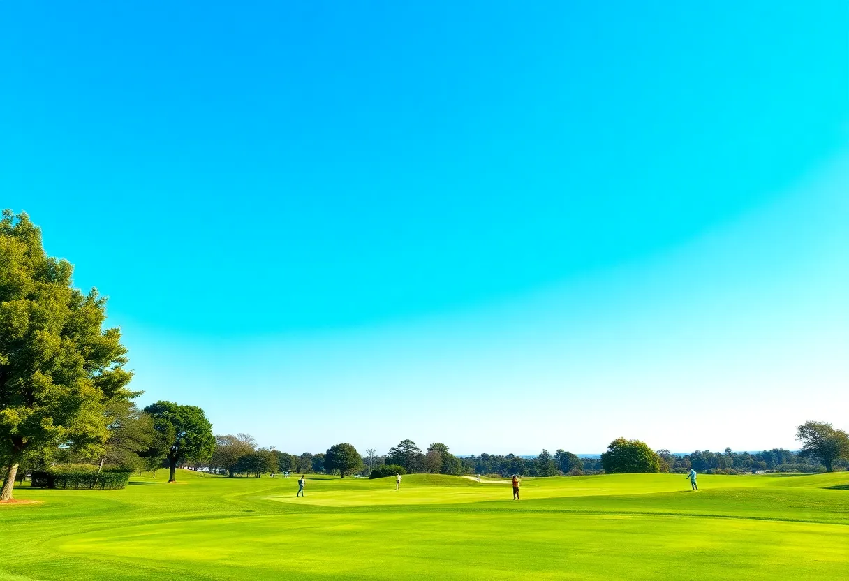 A beautiful view of Landa Park Golf Course during the Texas State Invitational