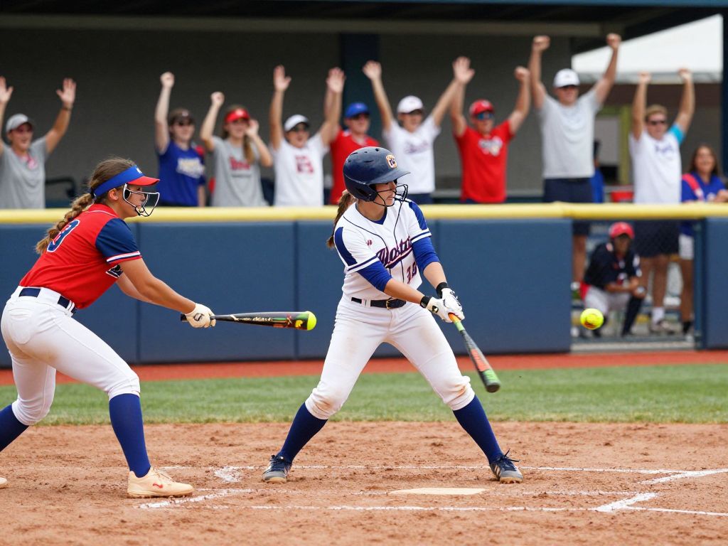 Liberty Lady Panthers softball team playing a game