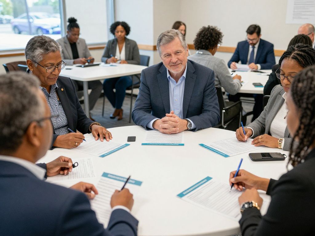 Group of seniors attending a Medicare outreach workshop