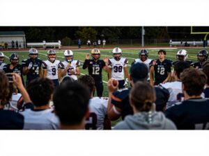 Community members supporting high school football teams in San Antonio.
