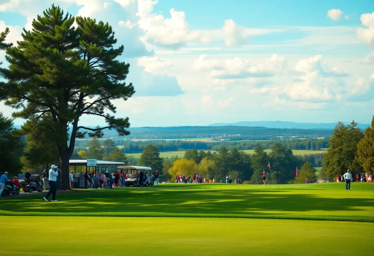 Women's golf tournament in progress at The Woodlands Country Club