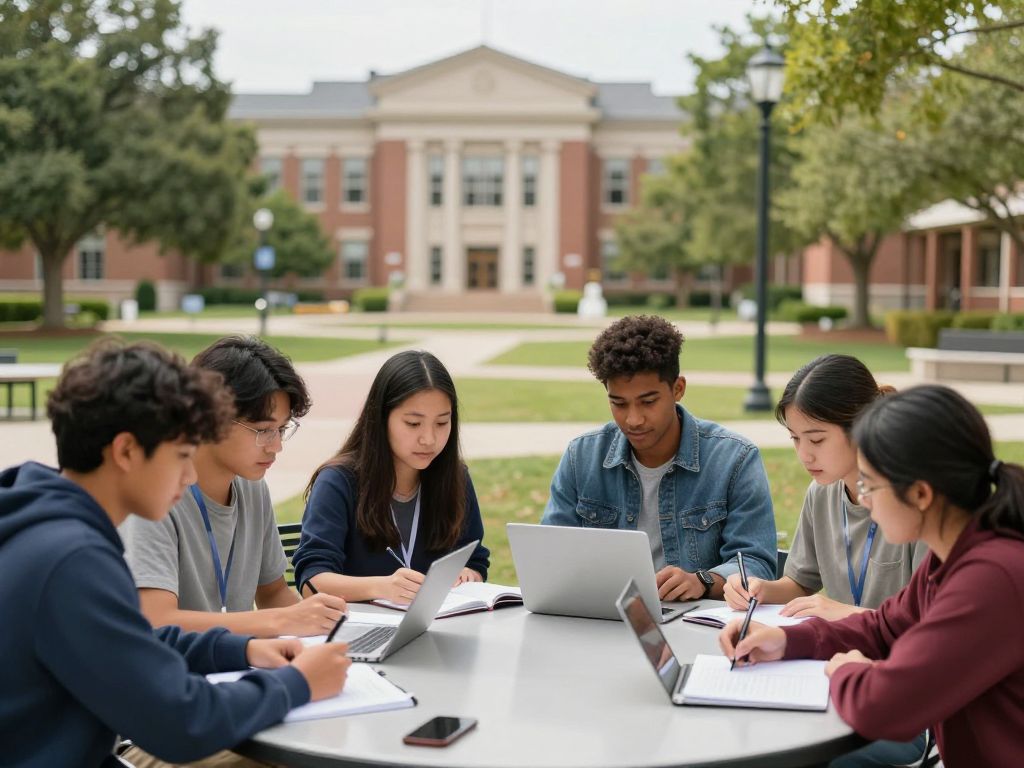 Students engaged in learning at a Texas university