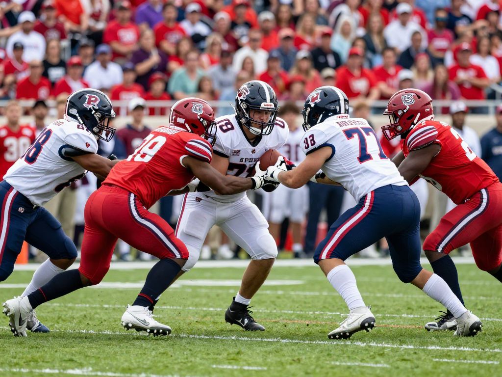 Texas Longhorns football defensive line action