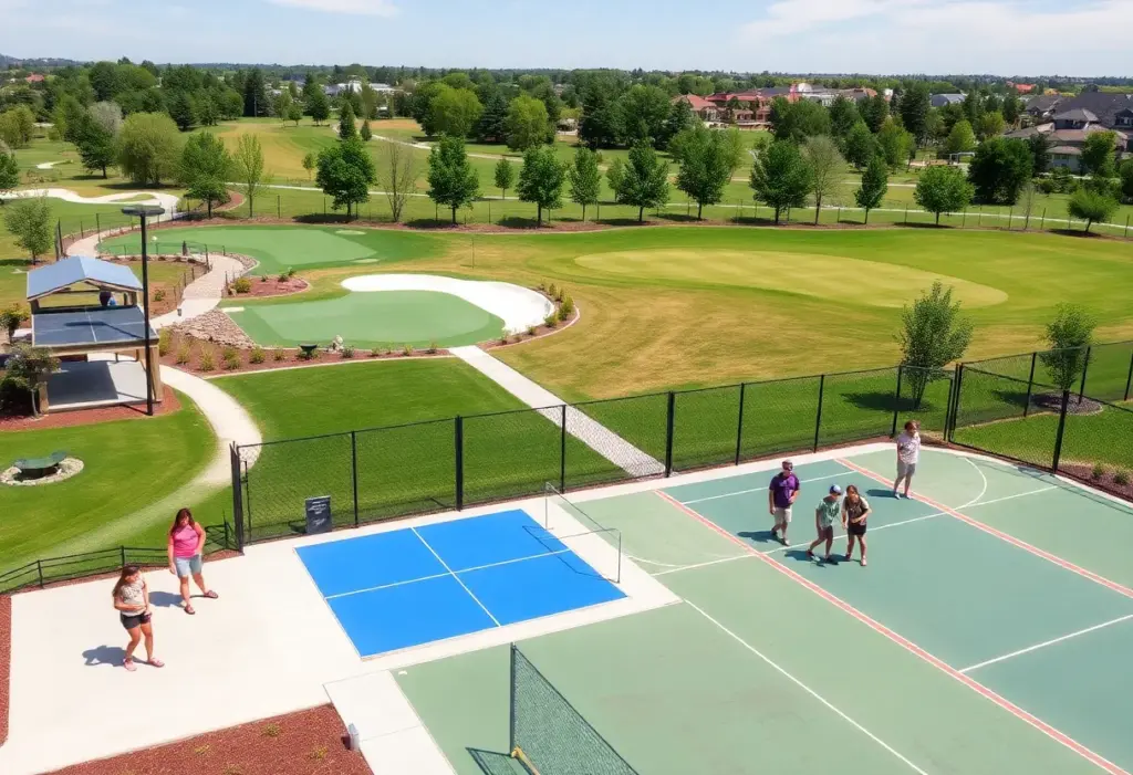 Public golf complex with driving range and pickleball courts