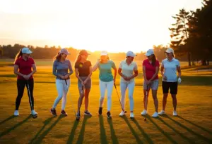 UNT women's golf team during a tournament
