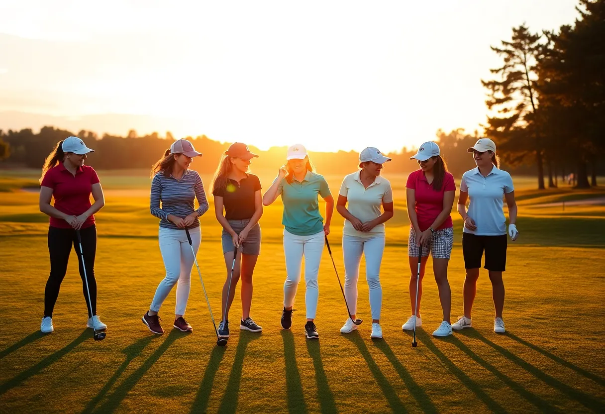 UNT women's golf team during a tournament