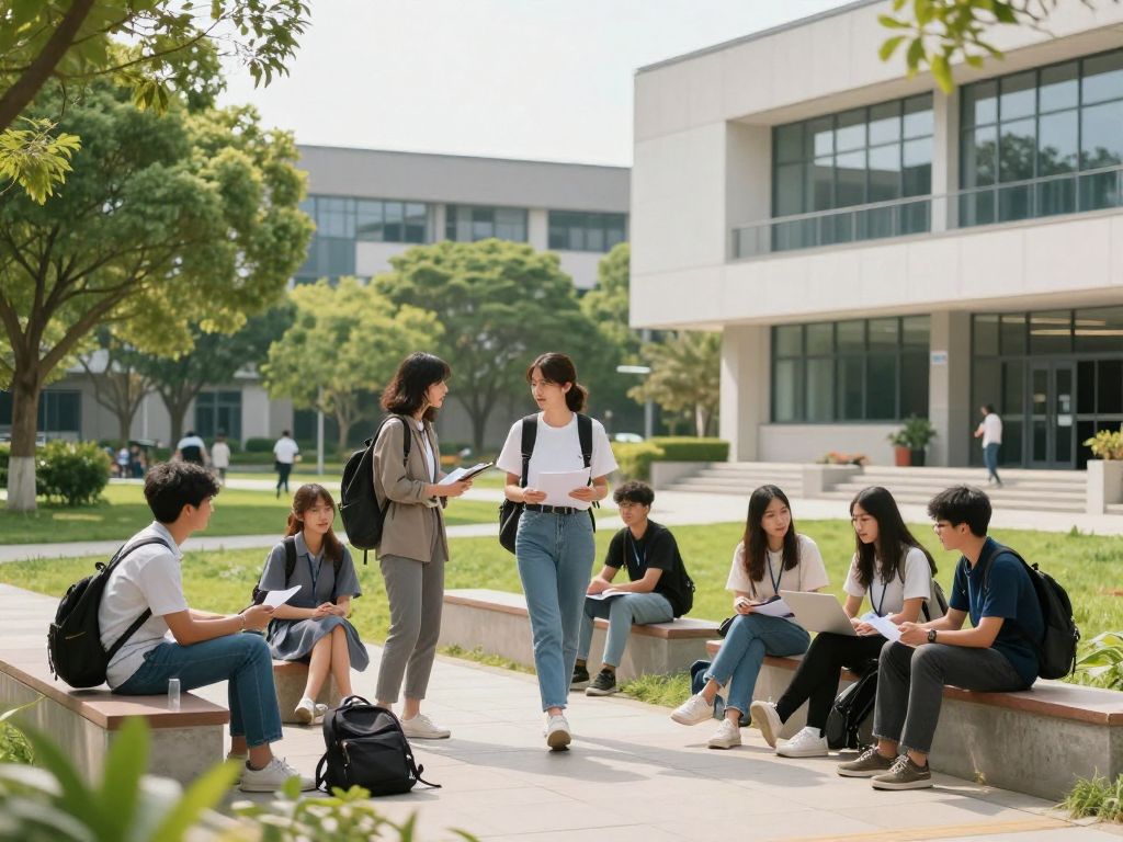 Students engaged in learning activities at the University of Texas at Austin
